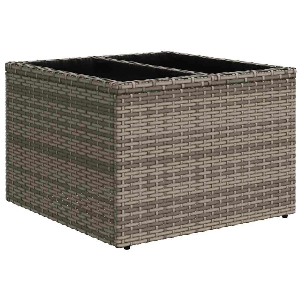 Outdoor Sofa With Cushion 6 Pcs Grey Poly Rattan