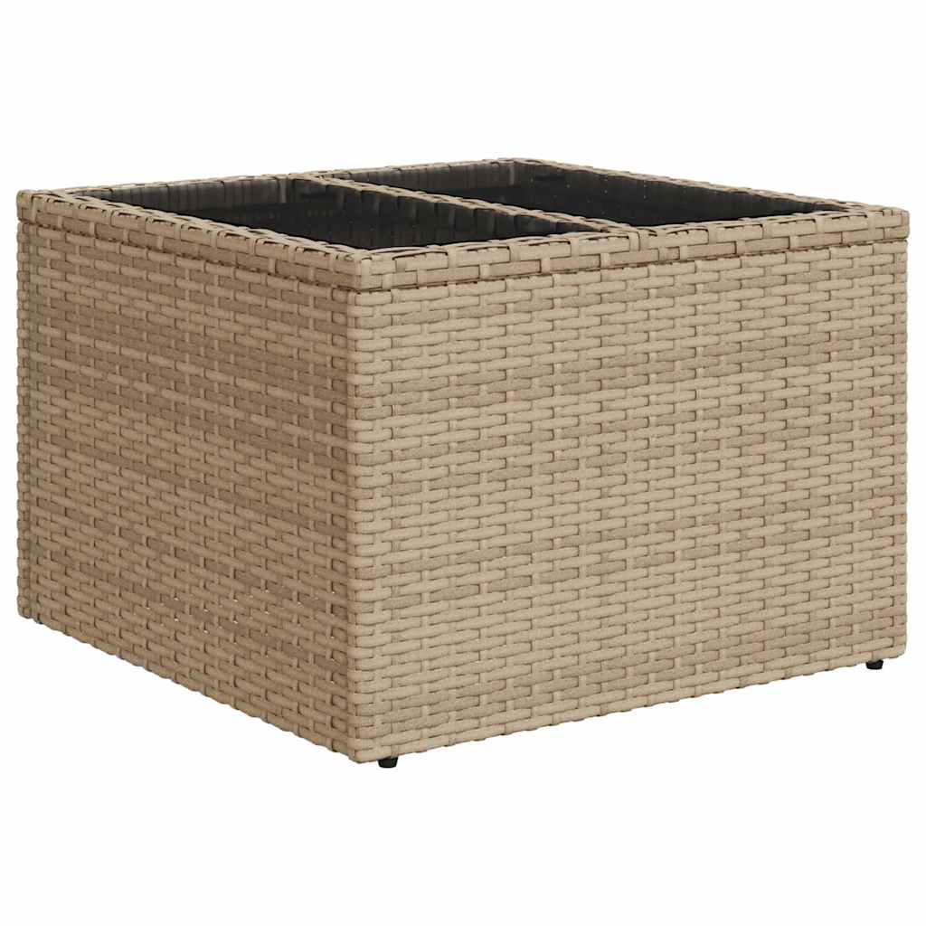 Outdoor Sofa With Cushion 6 Pcs Beige Poly Rattan