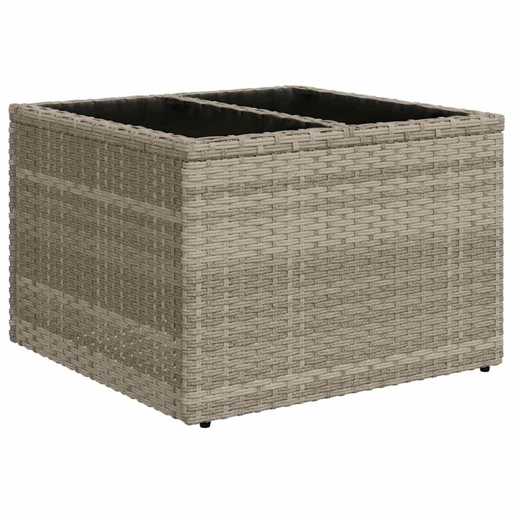 Outdoor Sofa With Cushion 6 Pcs Light Grey Poly Rattan