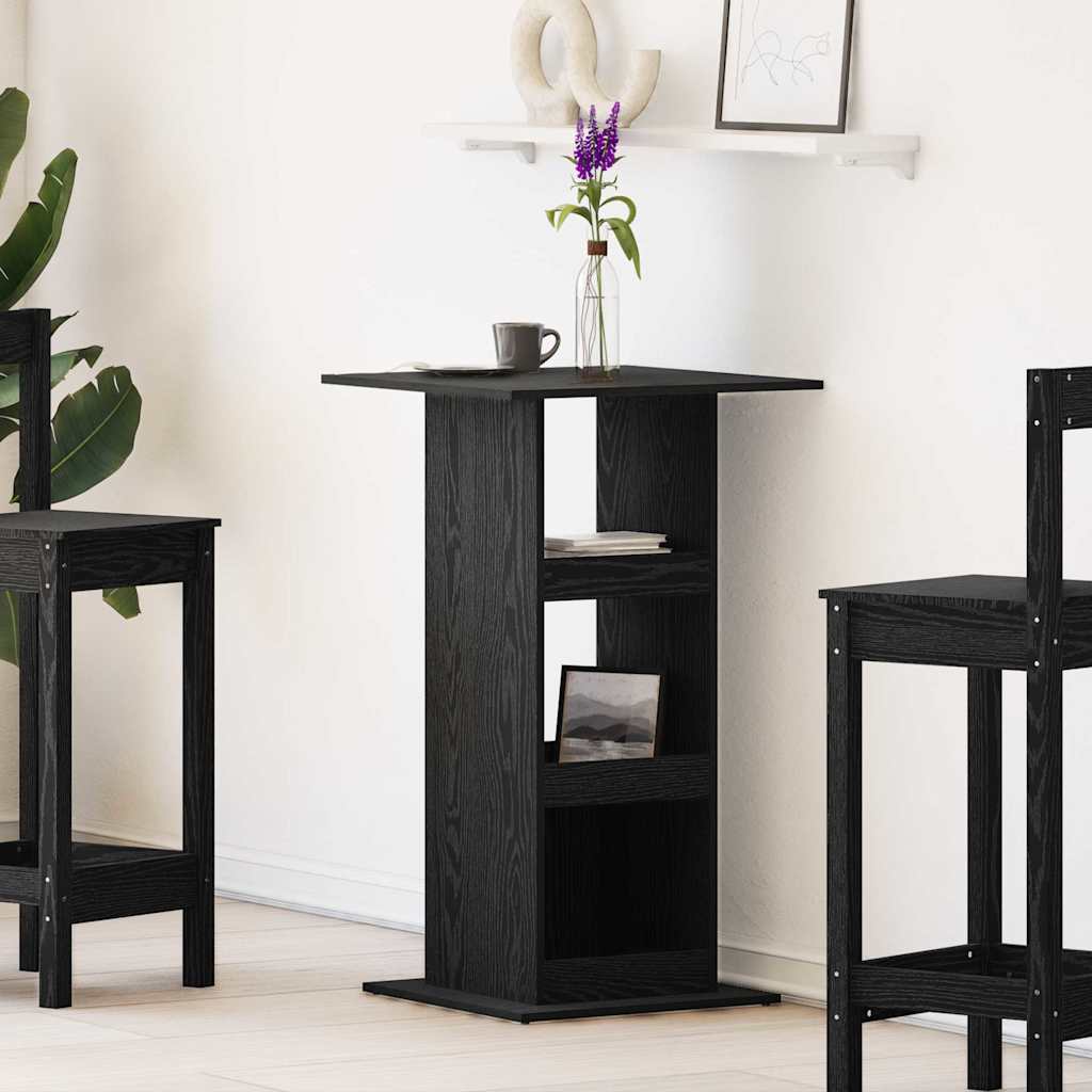 Bar Table With Storage 60X60X102 Cm Engineered Wood