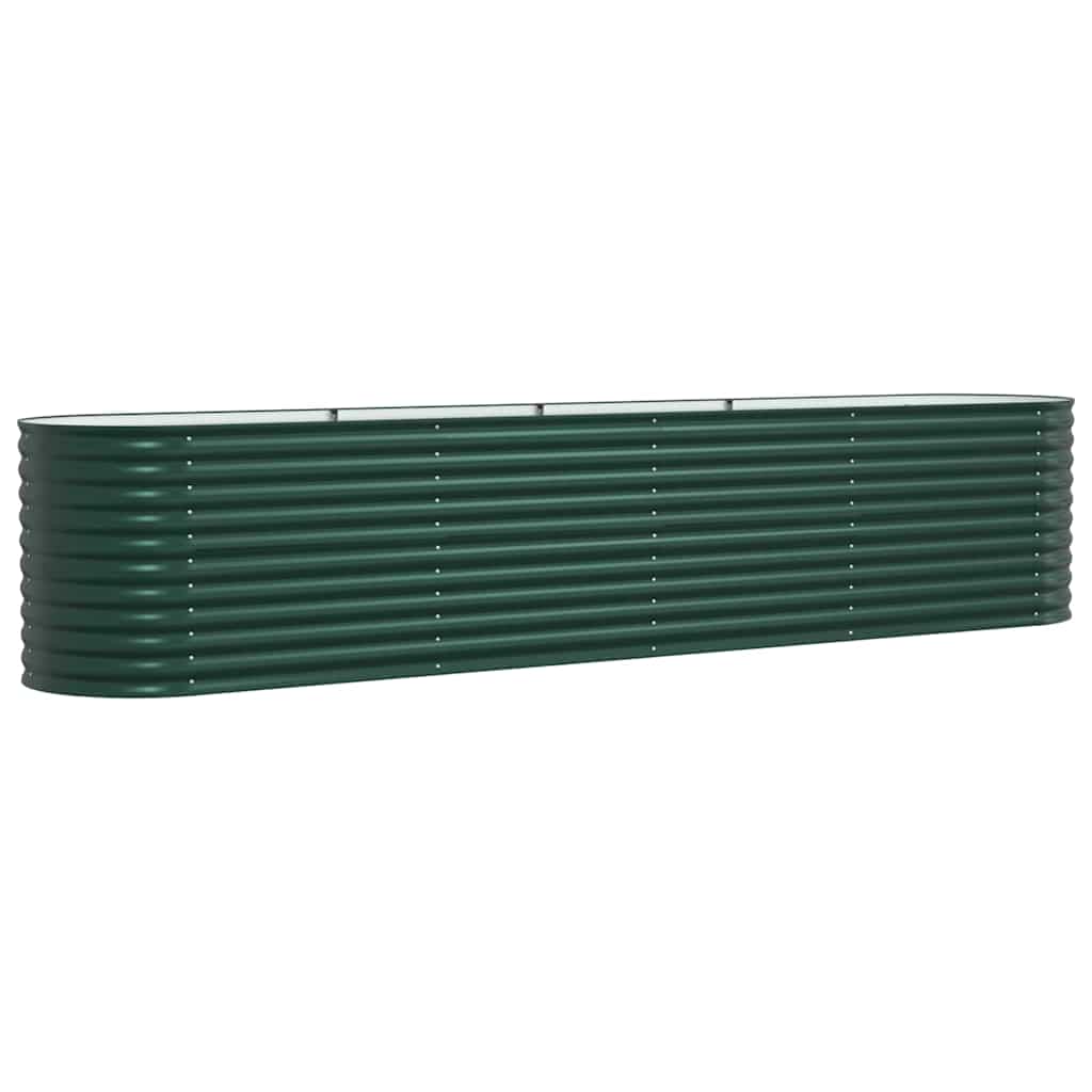 Planter Galvanised Steel Raised Garden Bed Outdoor Vegetable Flower Grow Box LED