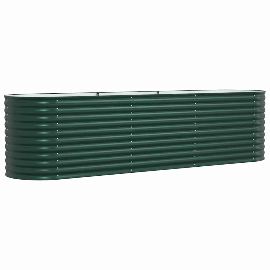 Planter Galvanised Steel Raised Garden Bed Outdoor Vegetable Flower Grow Box LED
