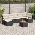 Garden Sofa Set With Cushion 8 Pcs Black Poly Rattan