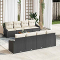Garden Sofa Set With Cushion 9 Pcs Black Poly Rattan