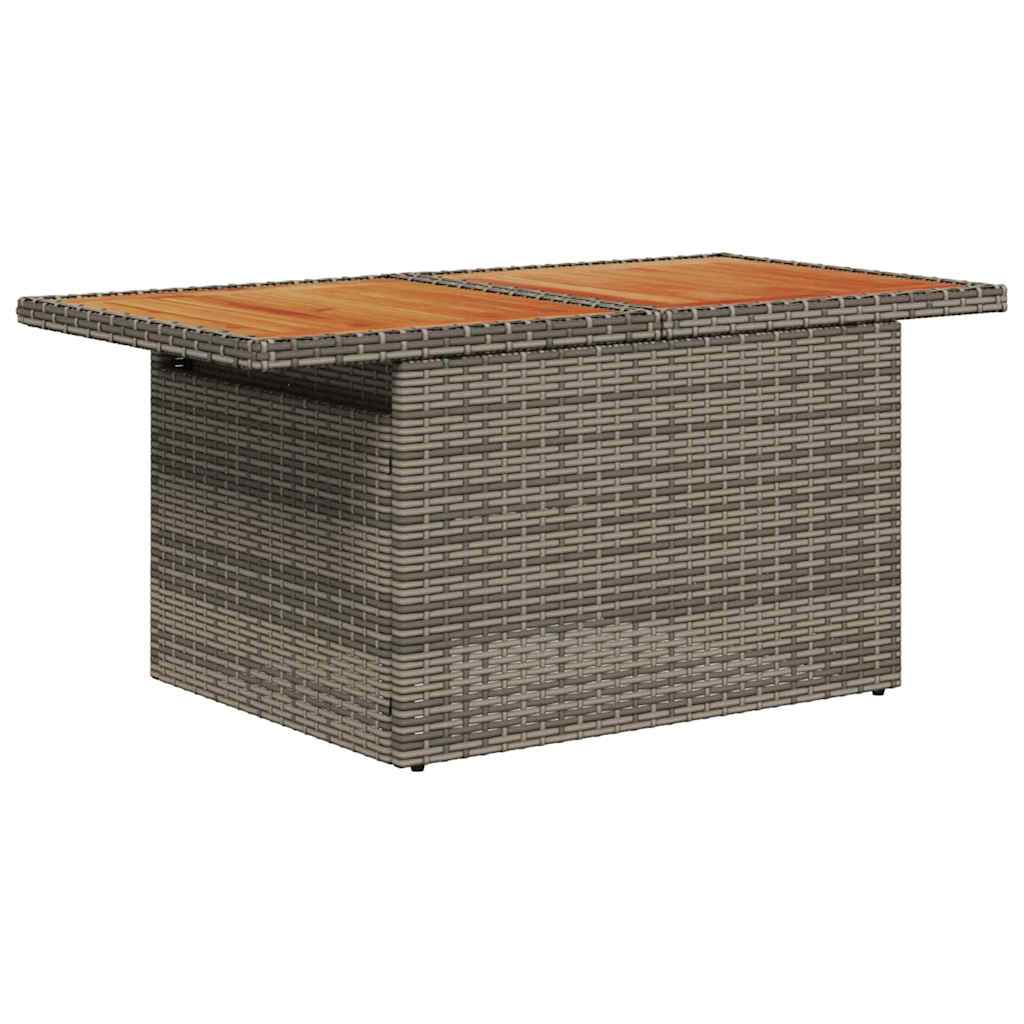 Garden Sofa Set With Cushion 9 Pcs Grey Poly Rattan