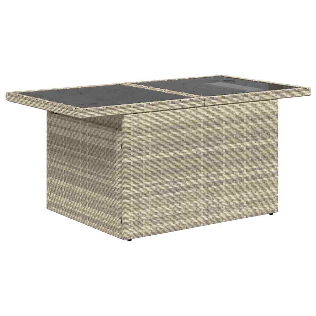 Garden Sofa Set With Cushion 7 Pcs Light Grey Poly Rattan