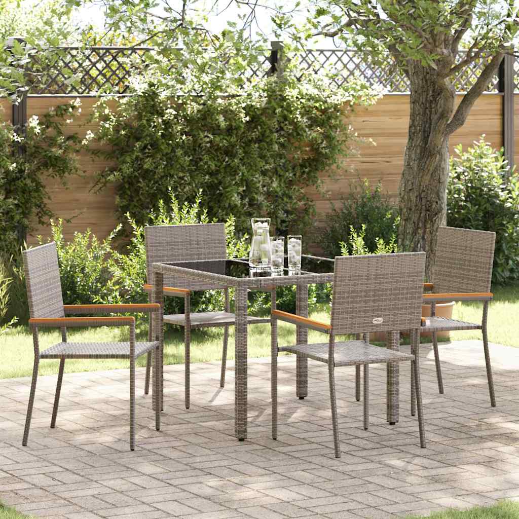 Garden Dining Set 7 Pcs Poly Rattan
