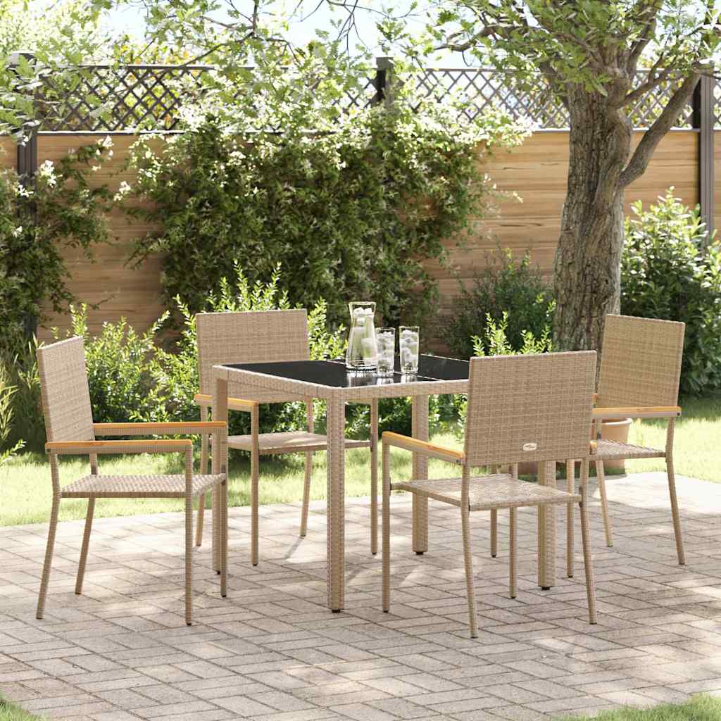 Garden Dining Set 7 Pcs Poly Rattan