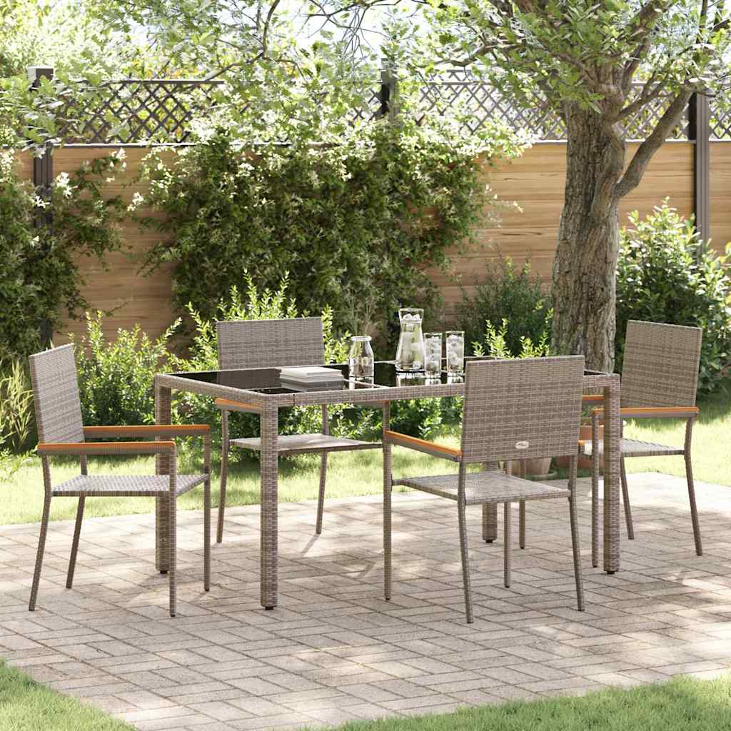 Garden Dining Set 7 Pcs Poly Rattan