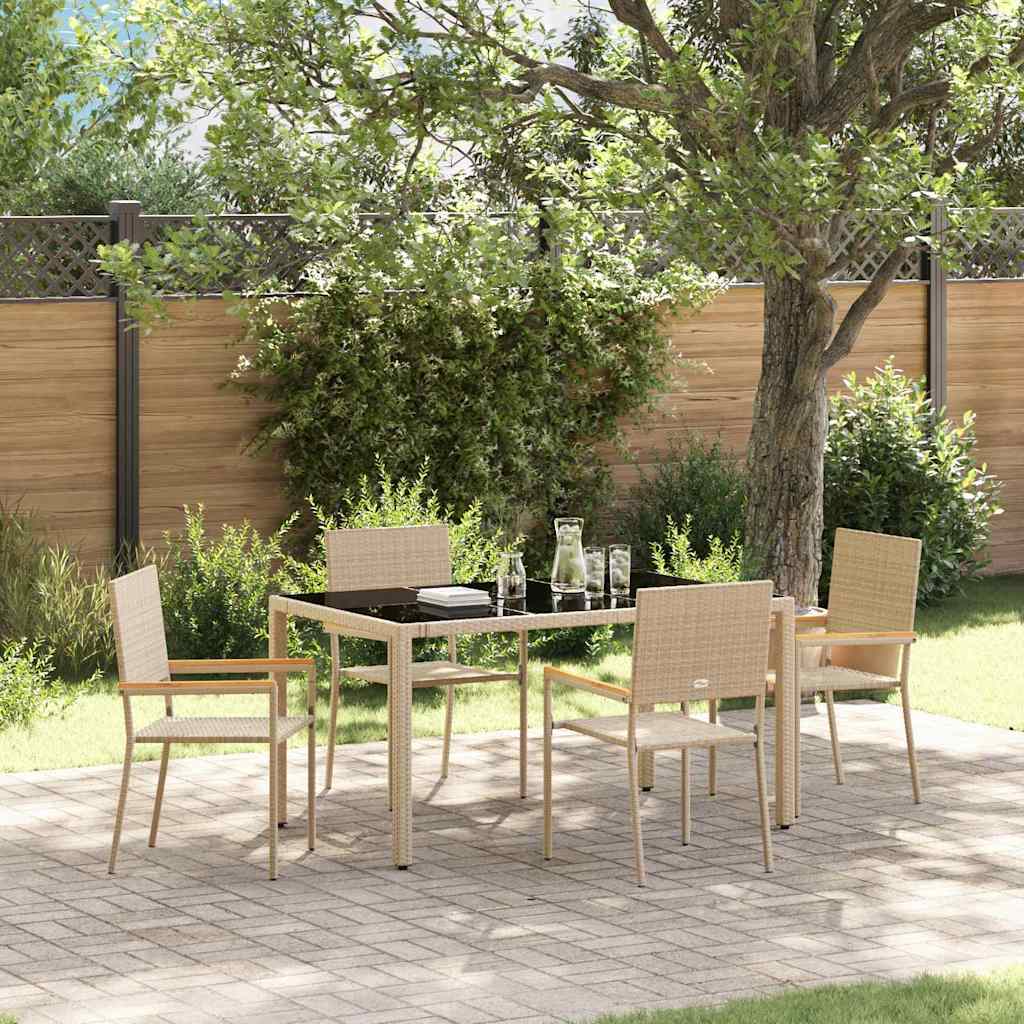 Garden Dining Set 7 Pcs Poly Rattan