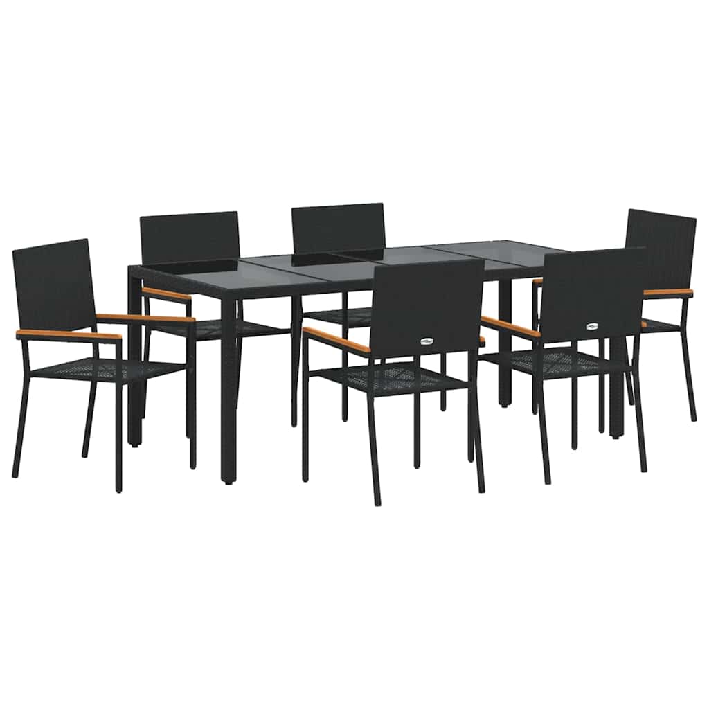 Garden Dining Set 7 Pcs Poly Rattan