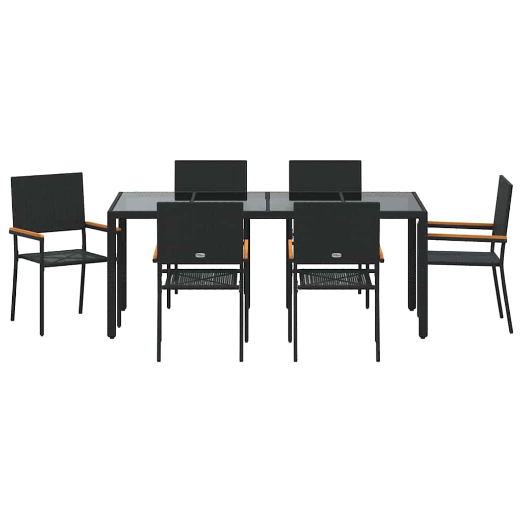 Garden Dining Set 7 Pcs Poly Rattan