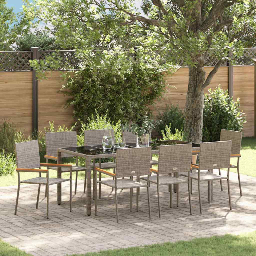 Garden Dining Set 7 Pcs Poly Rattan