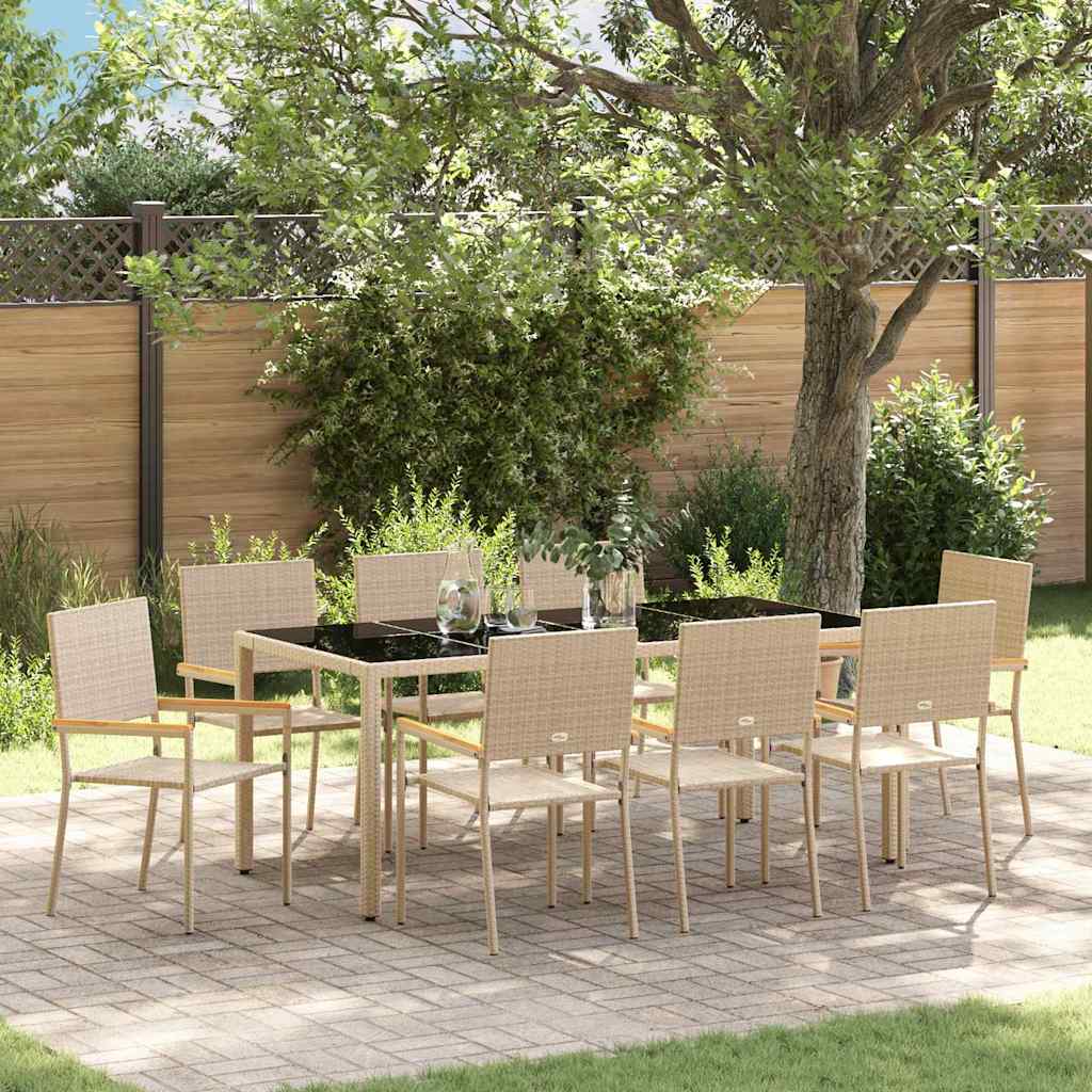 Garden Dining Set 7 Pcs Poly Rattan
