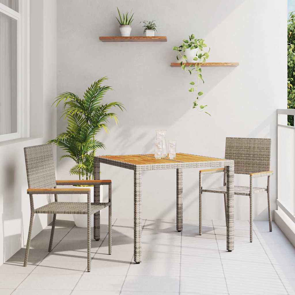 Garden Dining Set 7 Pcs Poly Rattan