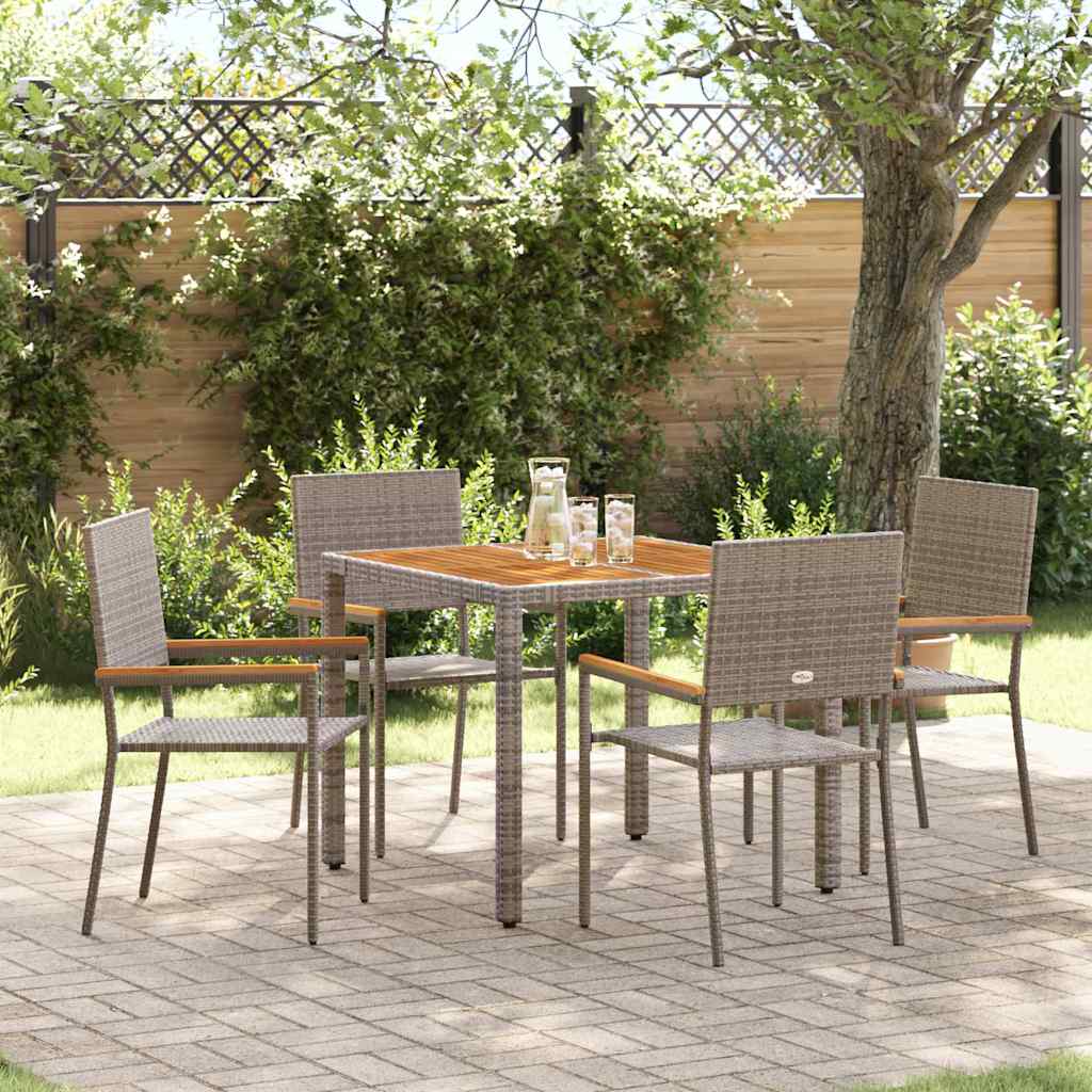 Garden Dining Set 7 Pcs Poly Rattan