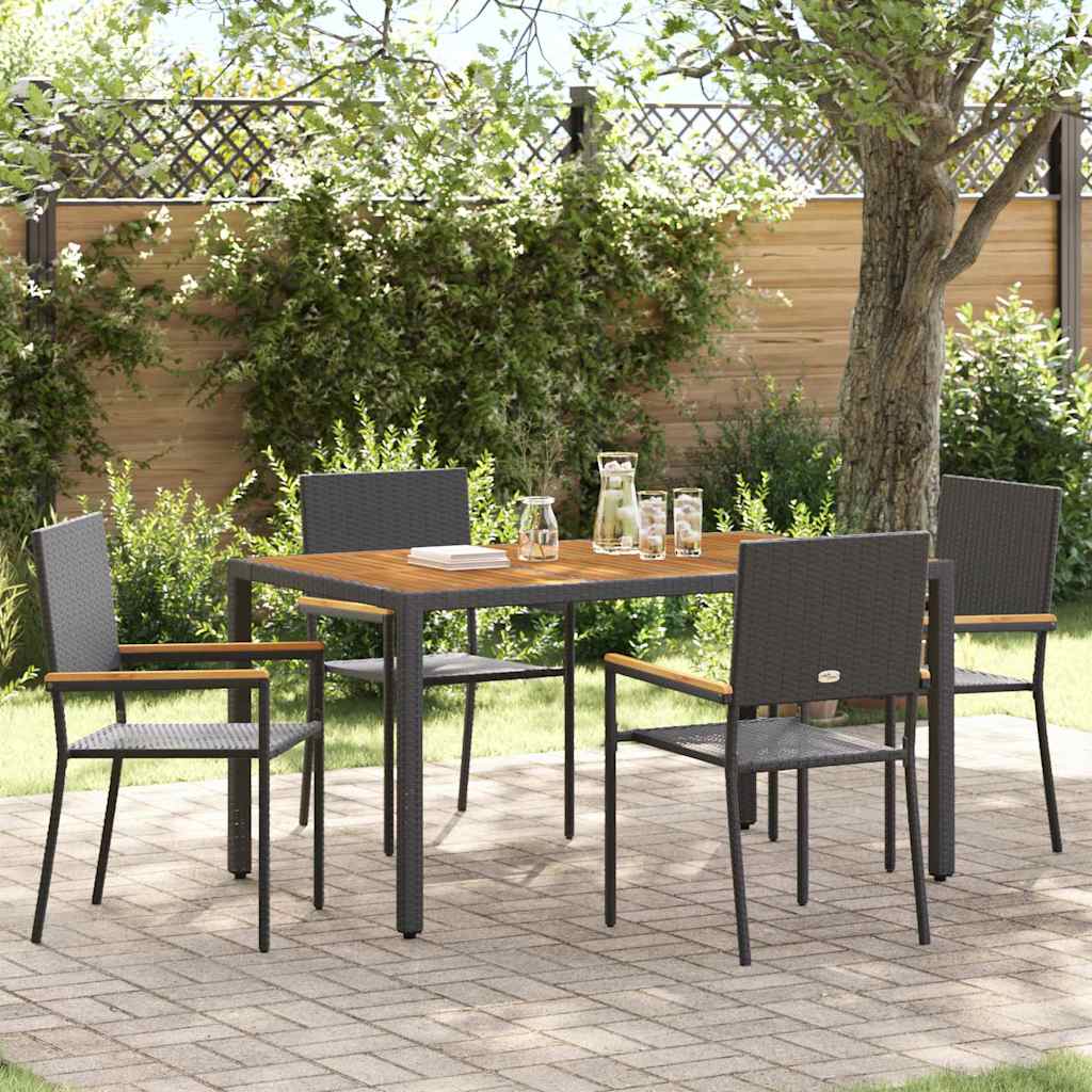 Garden Dining Set 7 Pcs Poly Rattan