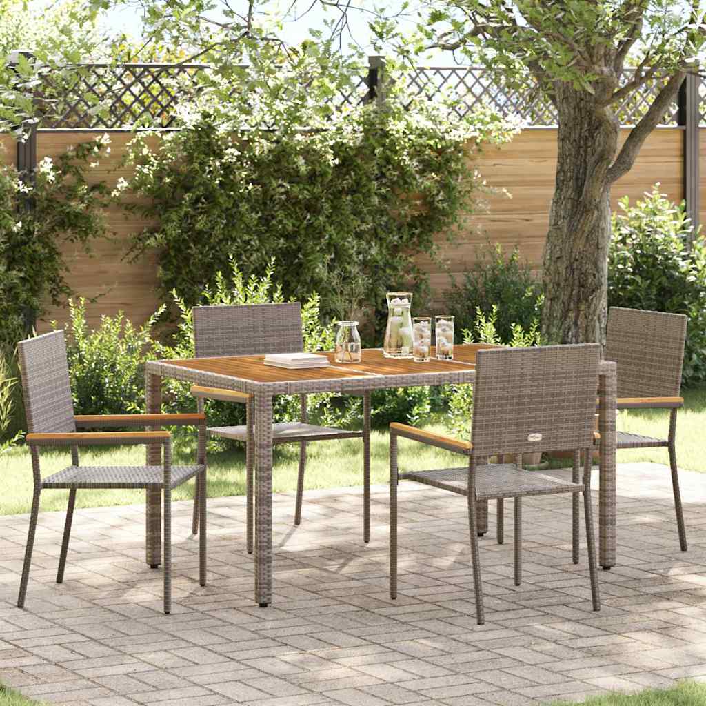 Garden Dining Set 7 Pcs Poly Rattan