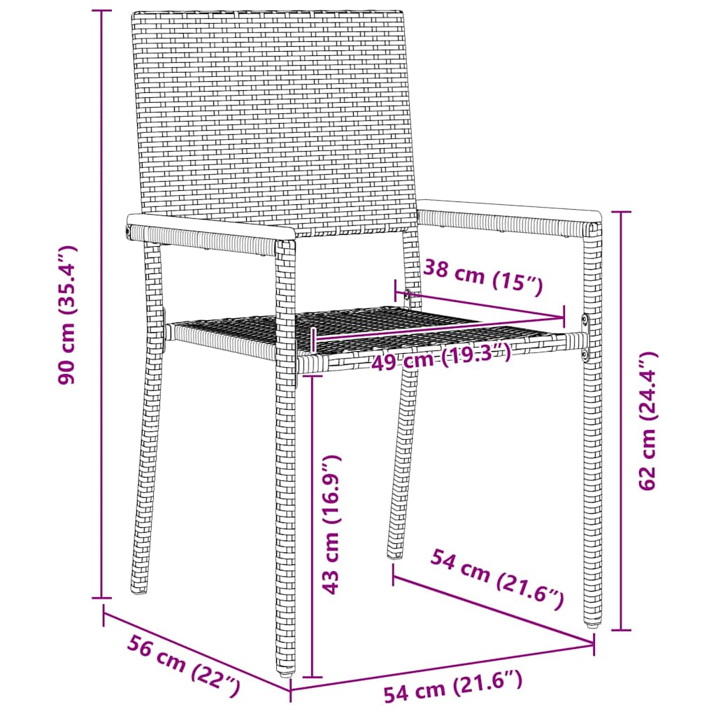 Garden Dining Set 7 Pcs Poly Rattan