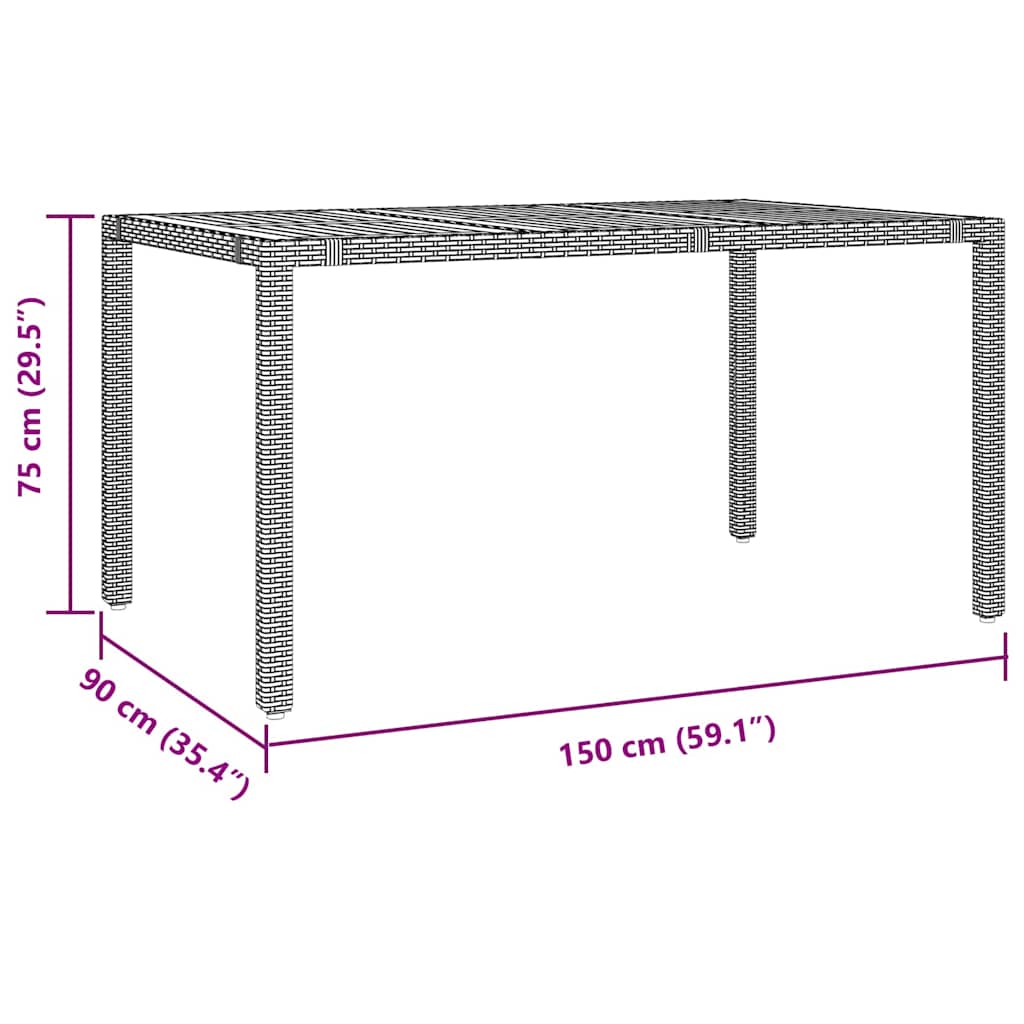 Garden Dining Set 7 Pcs Poly Rattan