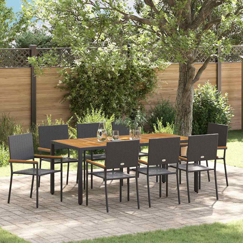 Garden Dining Set 7 Pcs Poly Rattan