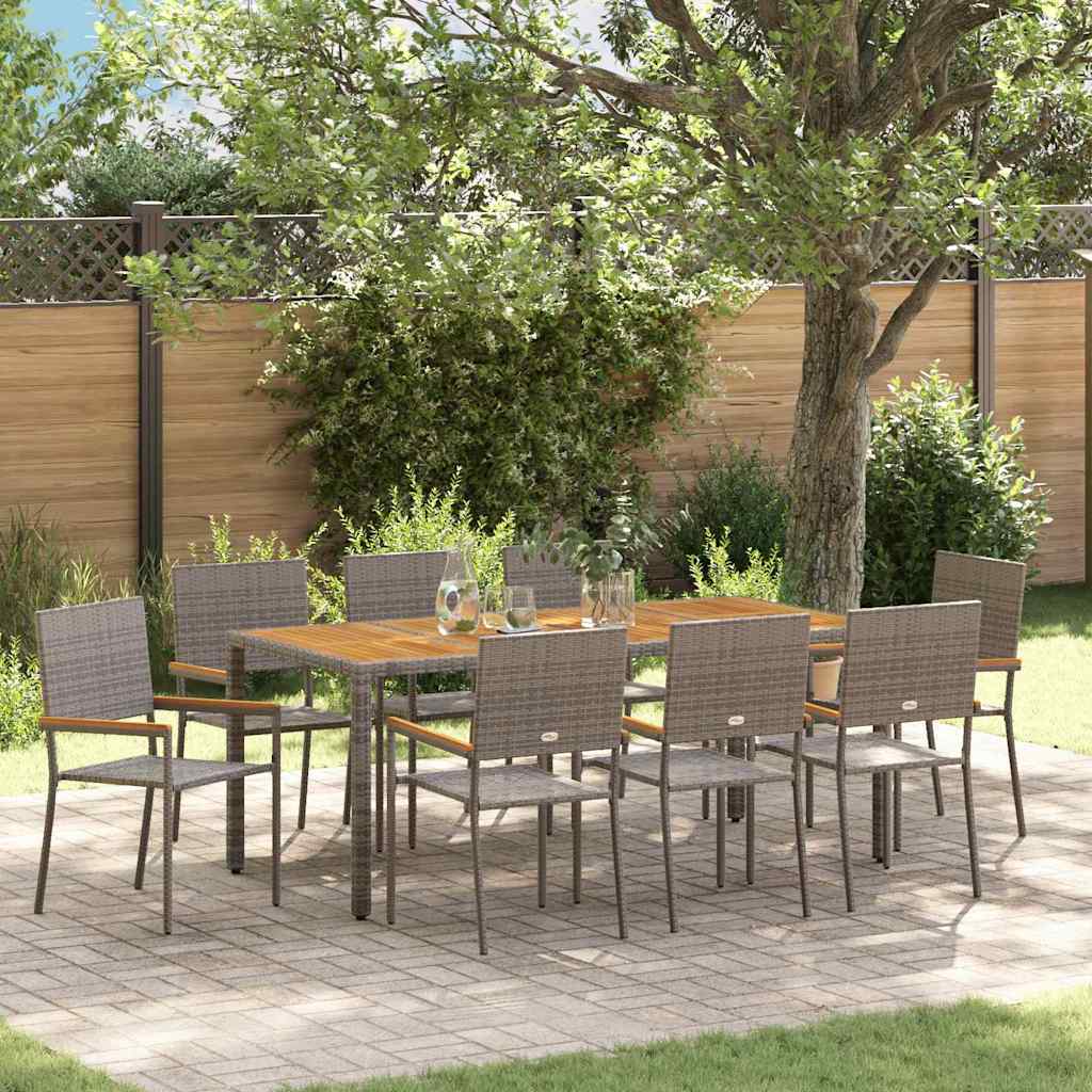 Garden Dining Set 7 Pcs Poly Rattan