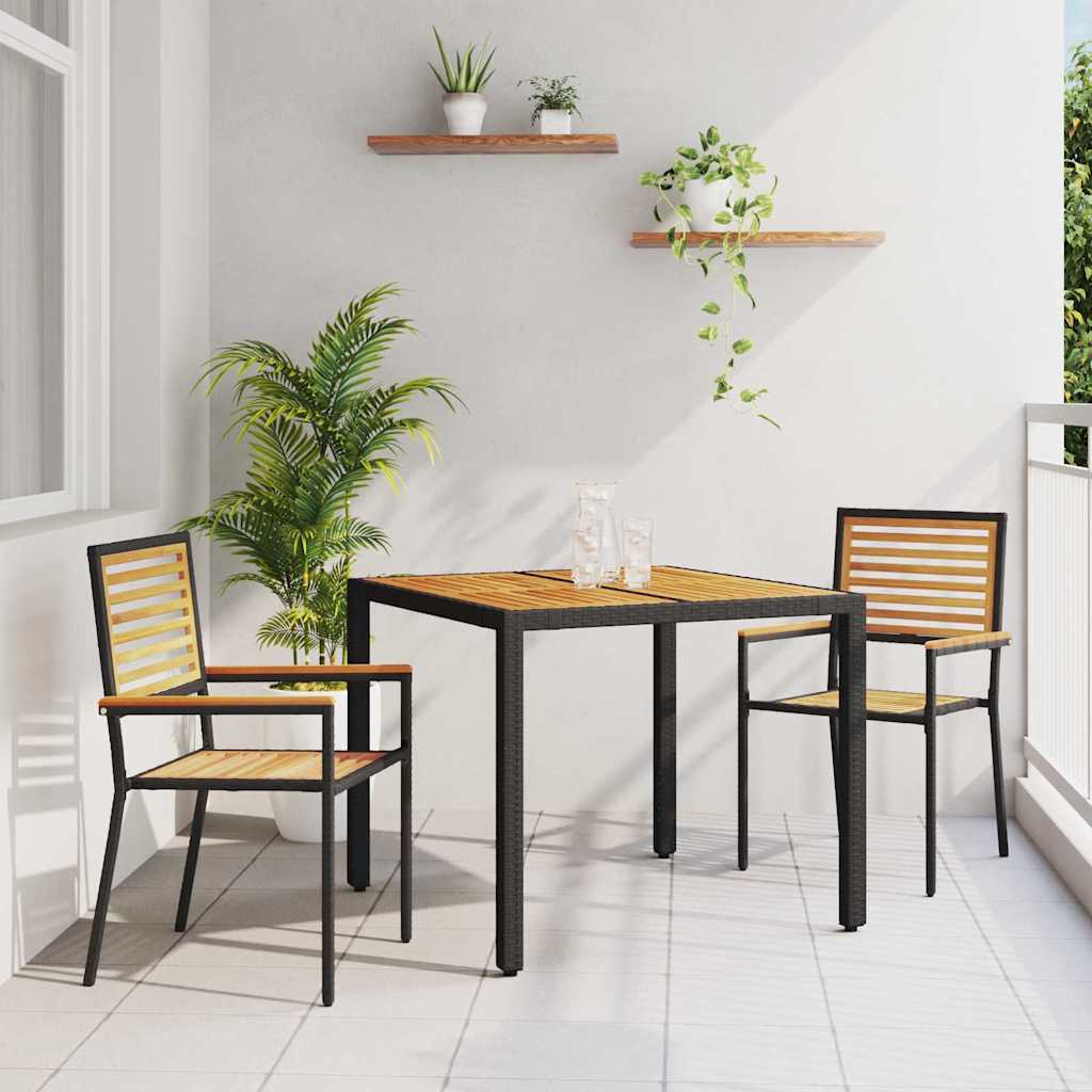 Garden Dining Set 7 Pcs And Brown Poly Rattan