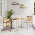 Garden Dining Set 7 Pcs And Brown Poly Rattan