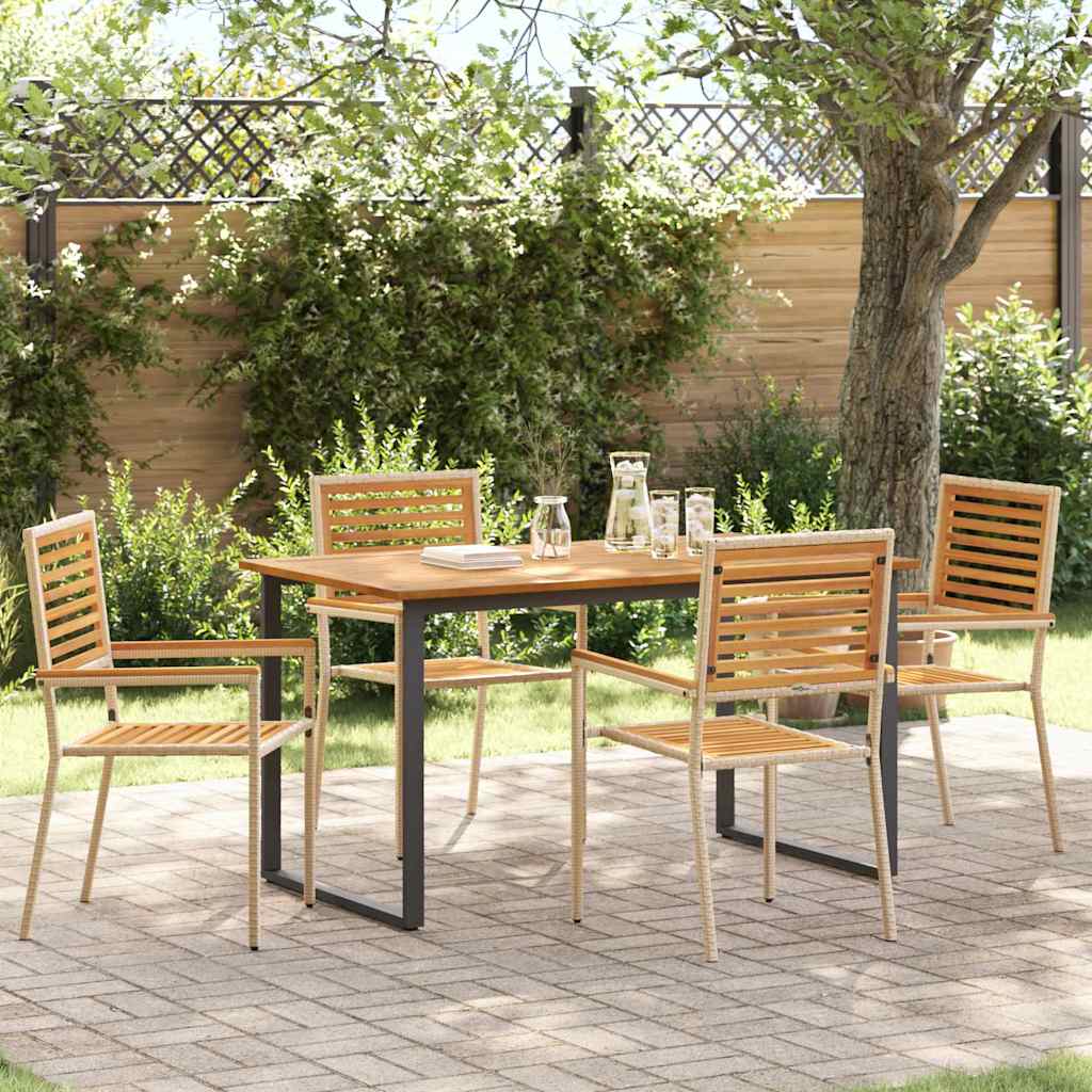 Garden Dining Set 9 Pcs Solid Acacia Wood