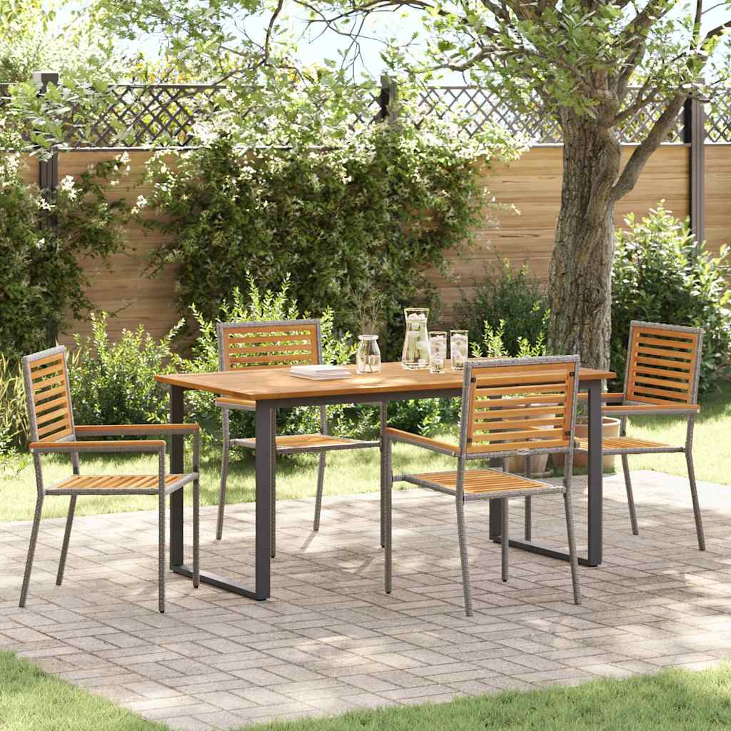 Garden Dining Set 9 Pcs Solid Acacia Wood