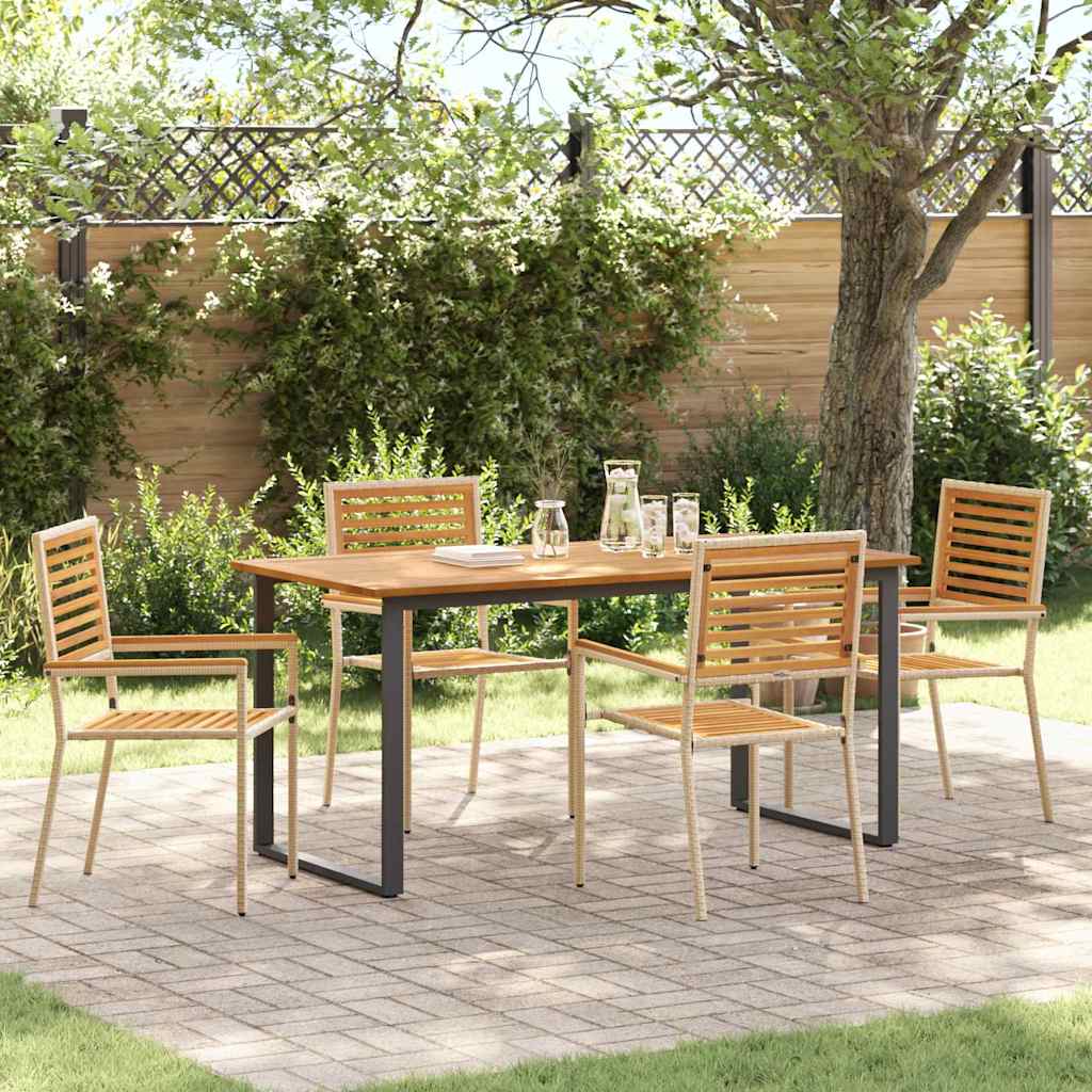 Garden Dining Set 9 Pcs Solid Acacia Wood