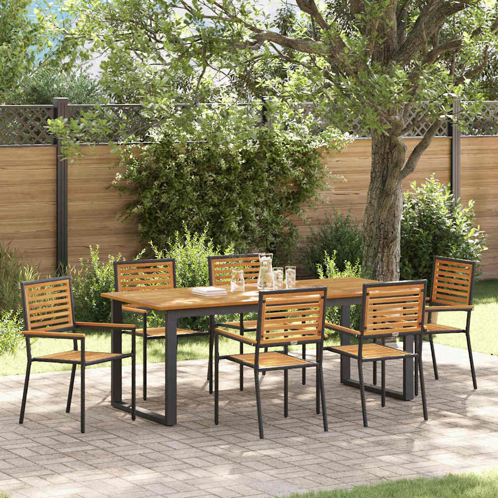 Garden Dining Set 9 Pcs Solid Acacia Wood