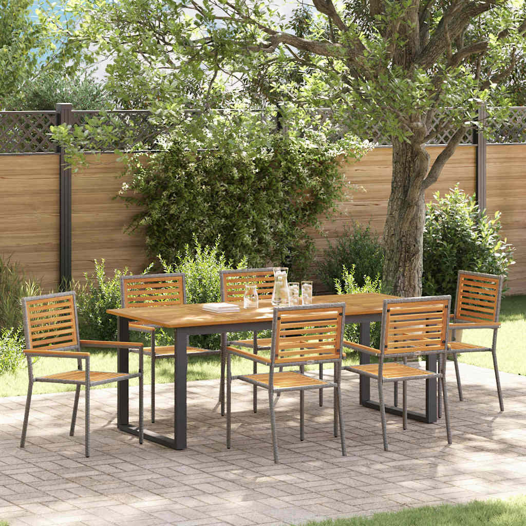 Garden Dining Set 9 Pcs Solid Acacia Wood