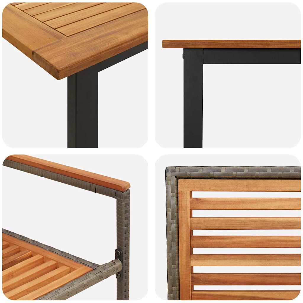 Garden Dining Set 9 Pcs Solid Acacia Wood