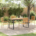 Garden Dining Set 9 Pcs And Brown Poly Rattan