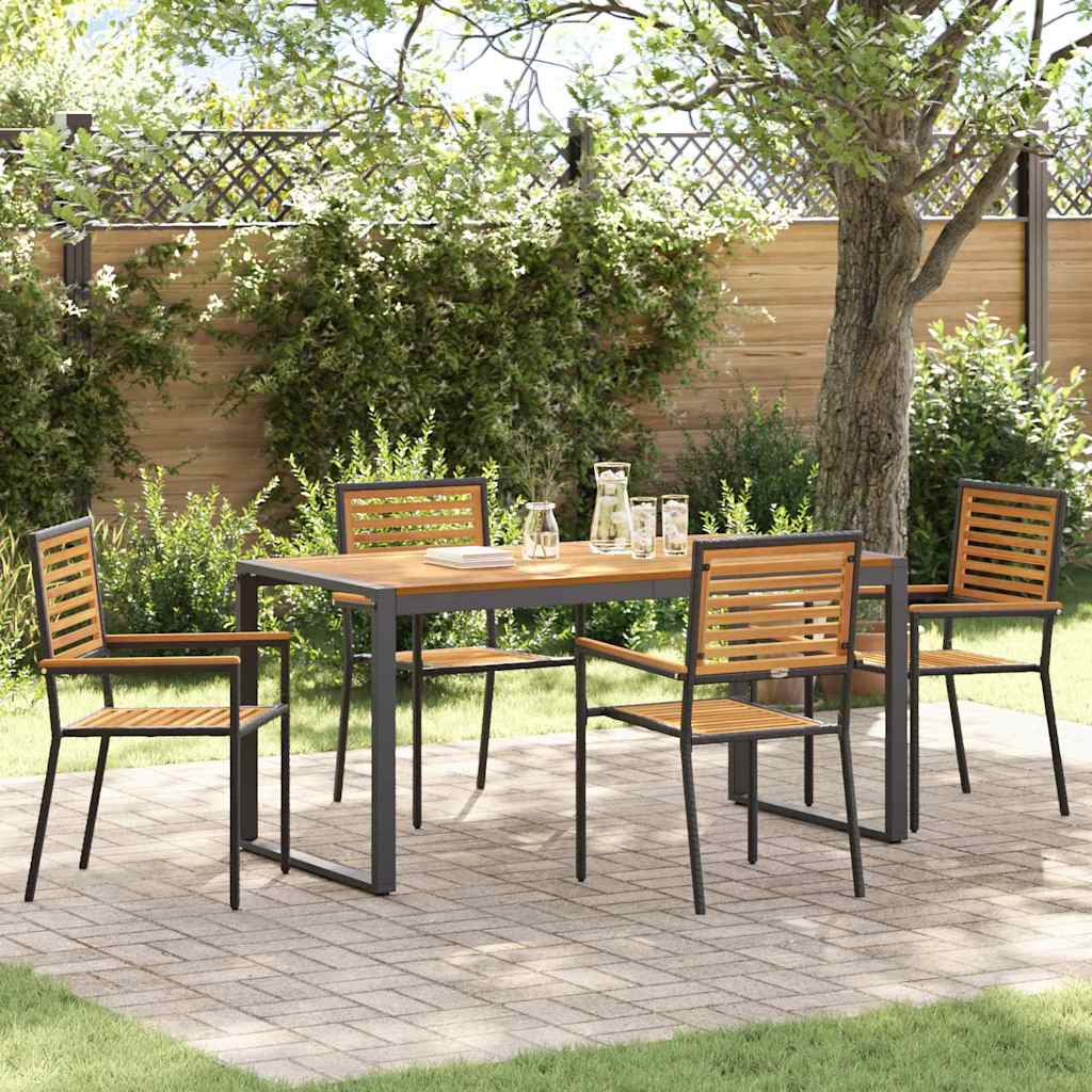 Garden Dining Set 9 Pcs And Brown Poly Rattan