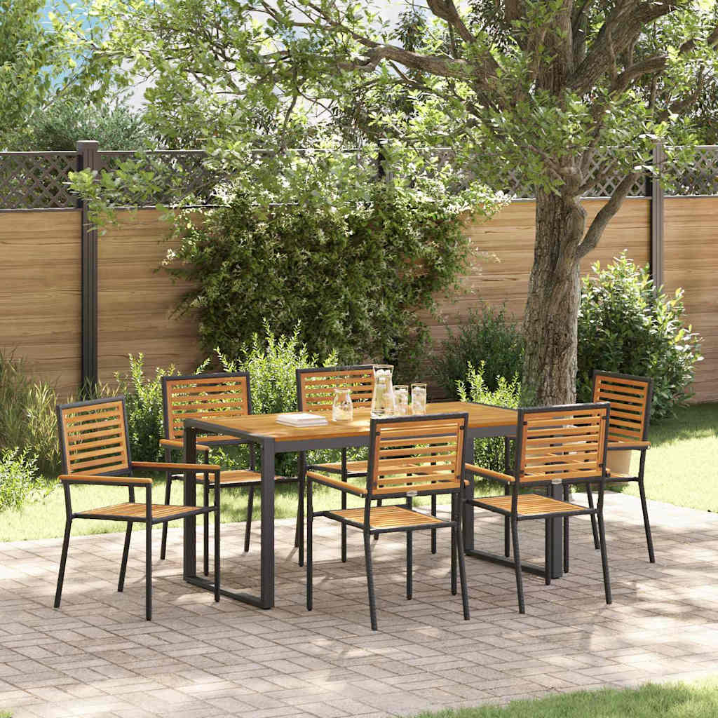 Garden Dining Set 9 Pcs And Brown Poly Rattan