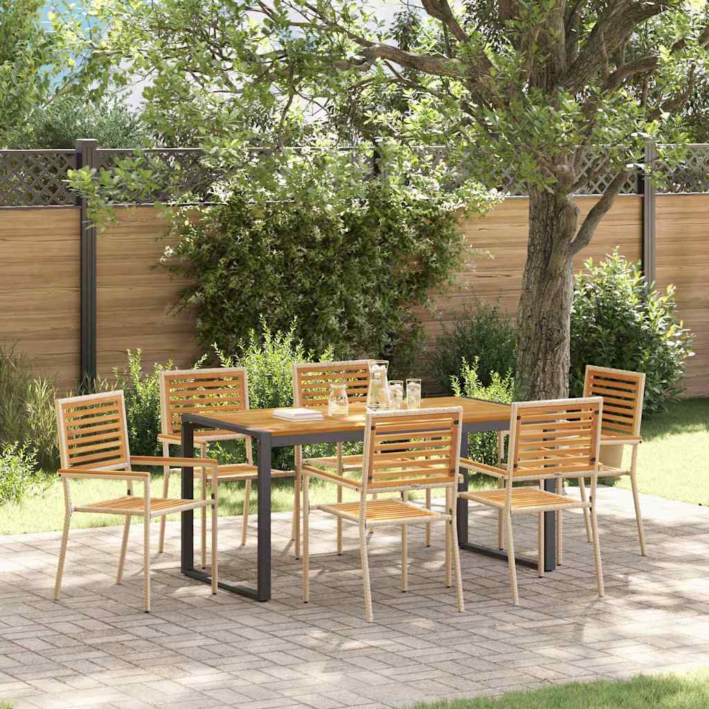 Garden Dining Set 9 Pcs And Brown Poly Rattan