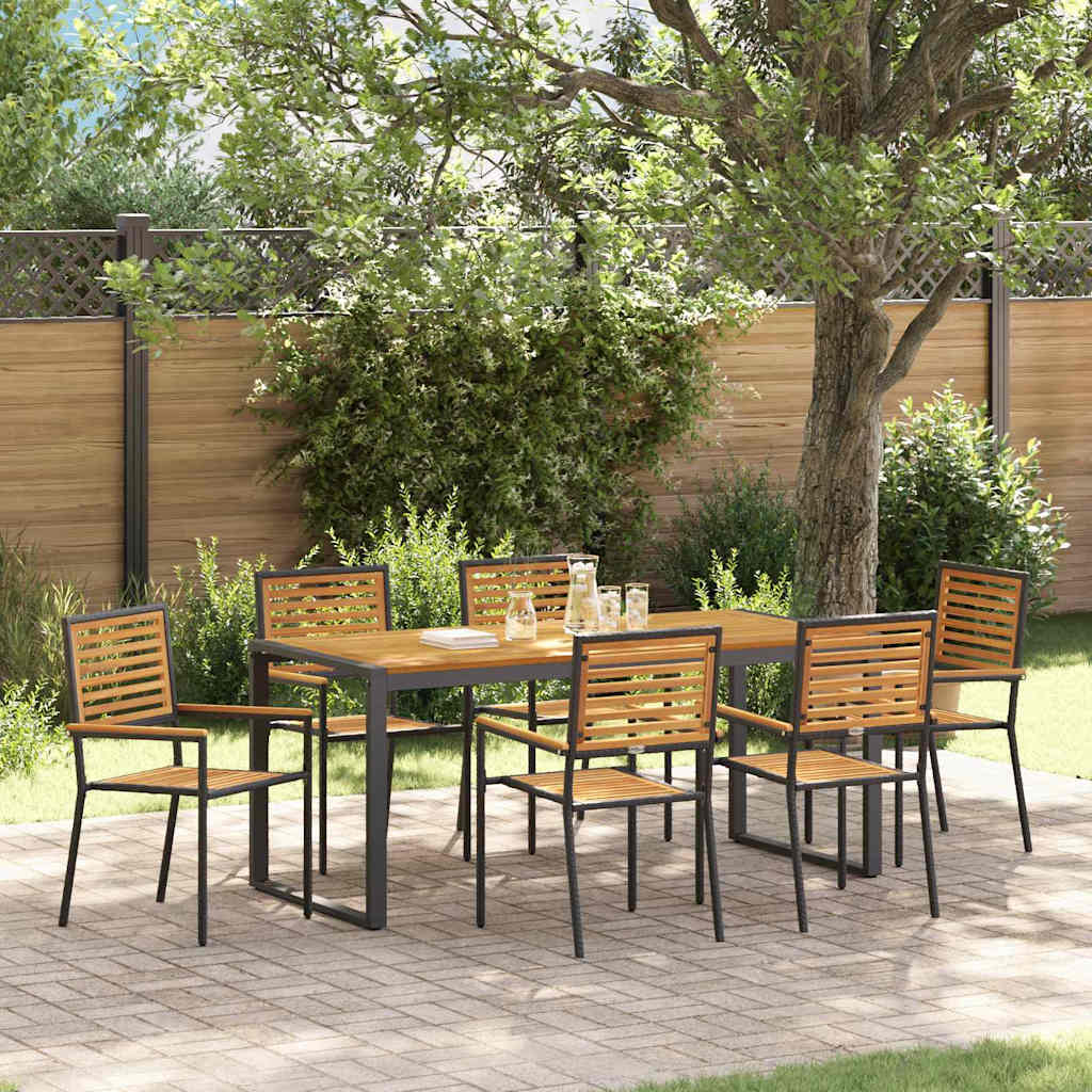 Garden Dining Set 9 Pcs And Brown Poly Rattan
