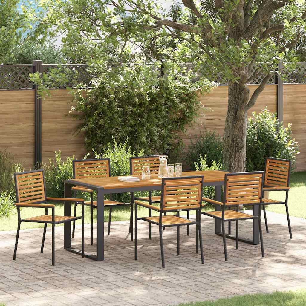 Garden Dining Set 9 Pcs And Brown Poly Rattan