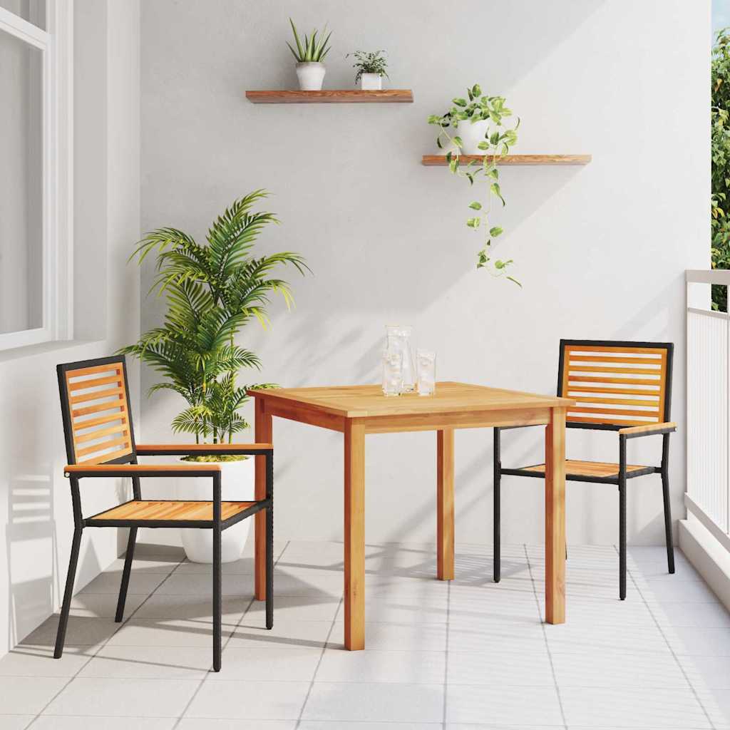 Garden Dining Set 3 Pcs Solid Acacia Wood