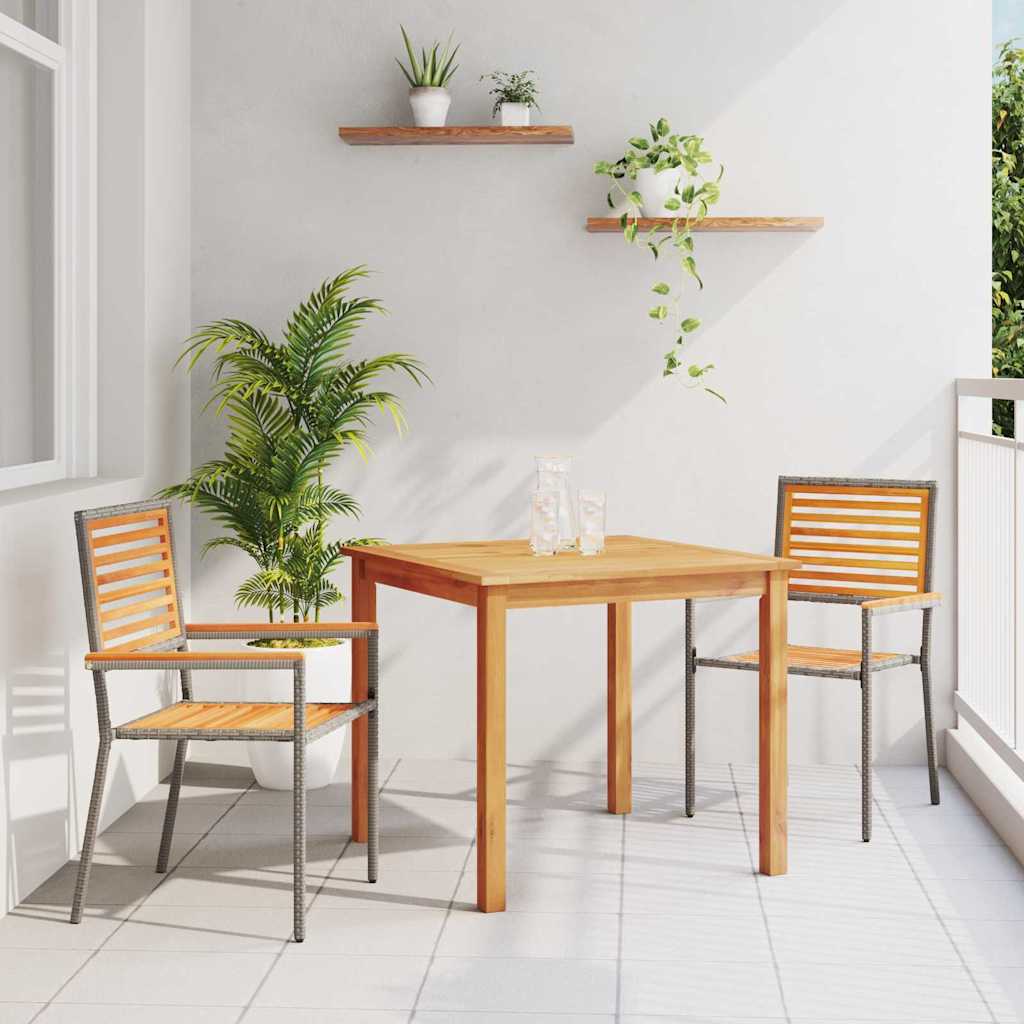 Garden Dining Set 3 Pcs Solid Acacia Wood