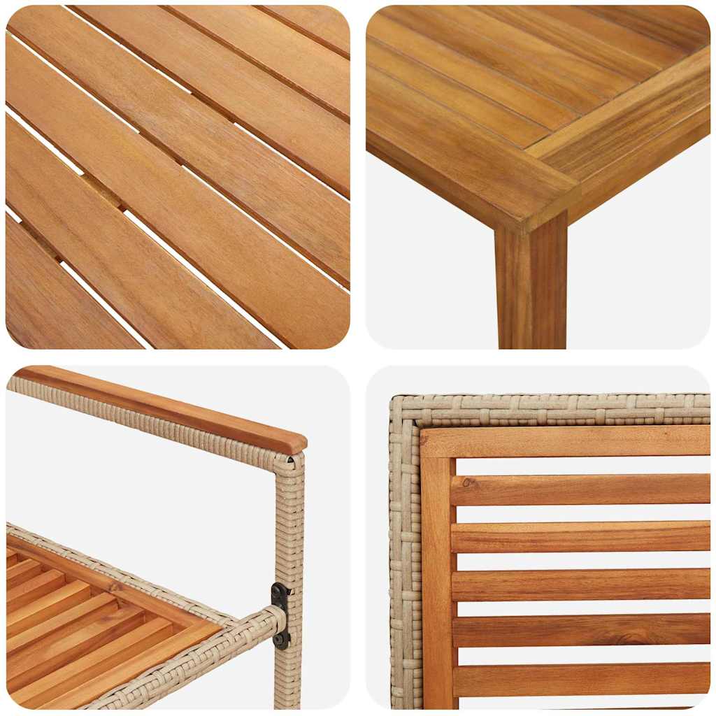 Garden Dining Set 3 Pcs Solid Acacia Wood