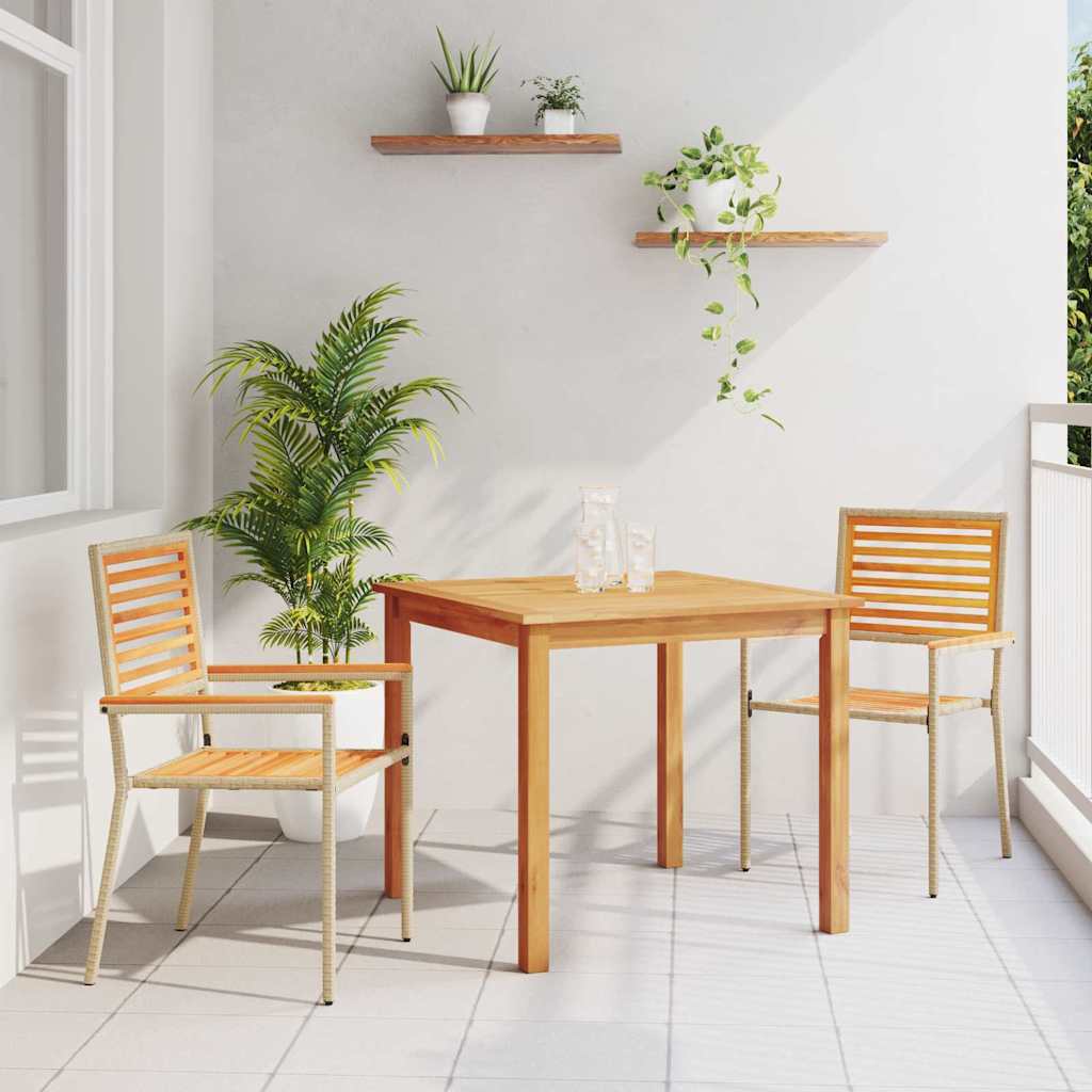 Garden Dining Set 3 Pcs Solid Acacia Wood