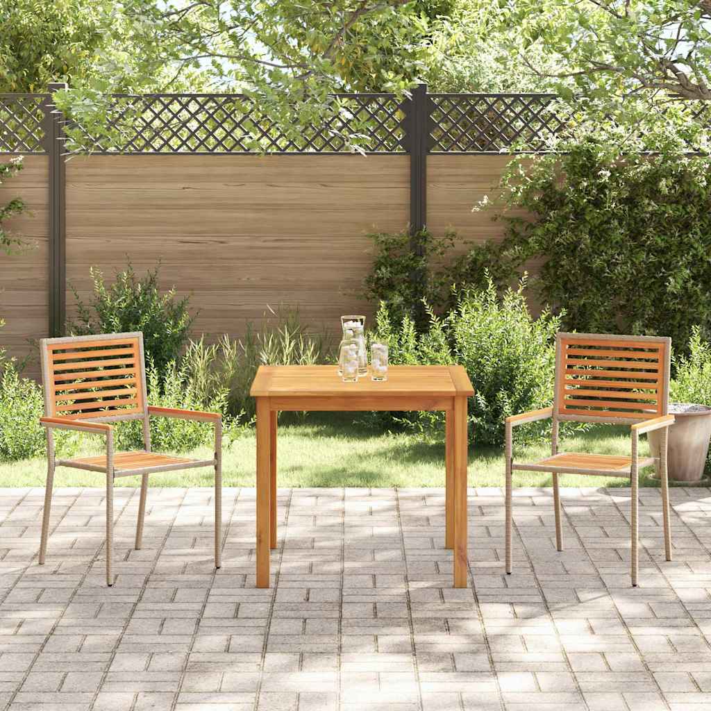 Garden Dining Set 3 Pcs Solid Acacia Wood