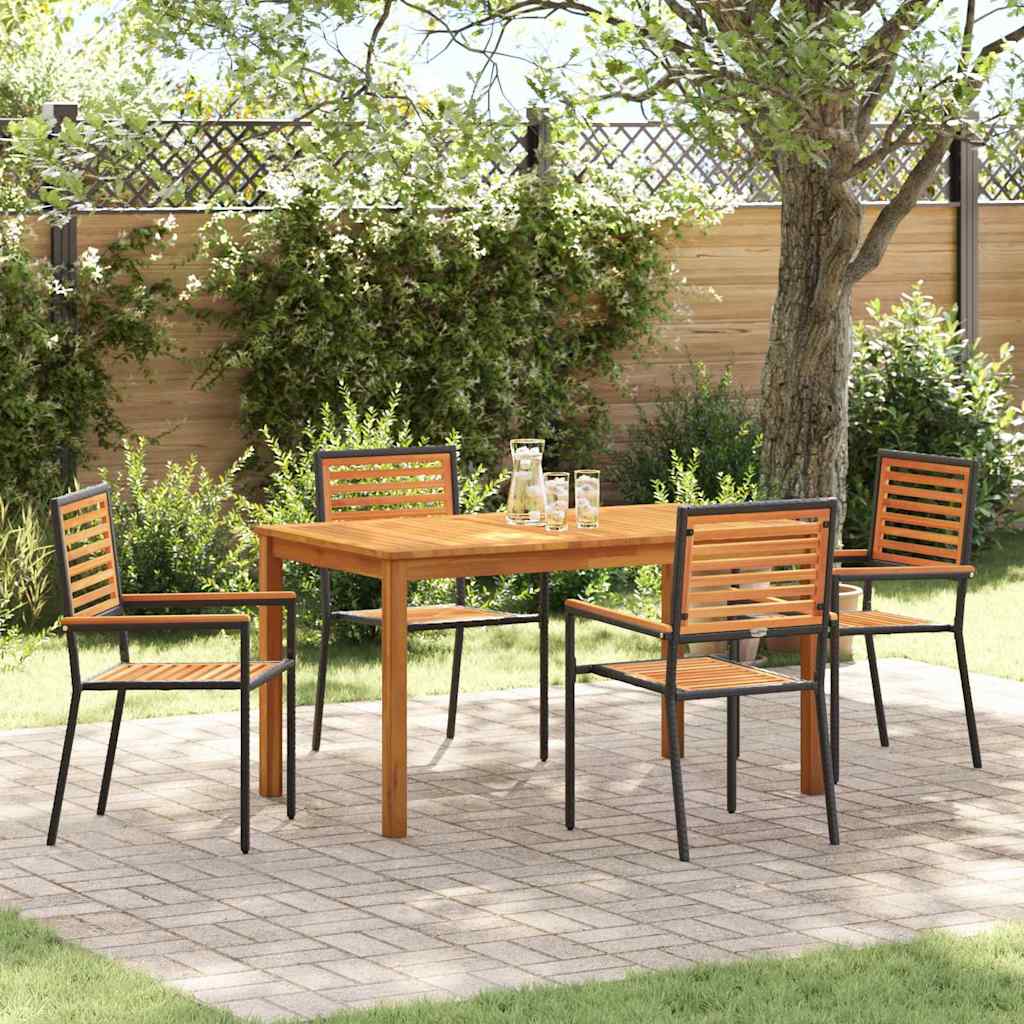 Garden Dining Set 7 Pcs Solid Acacia Wood