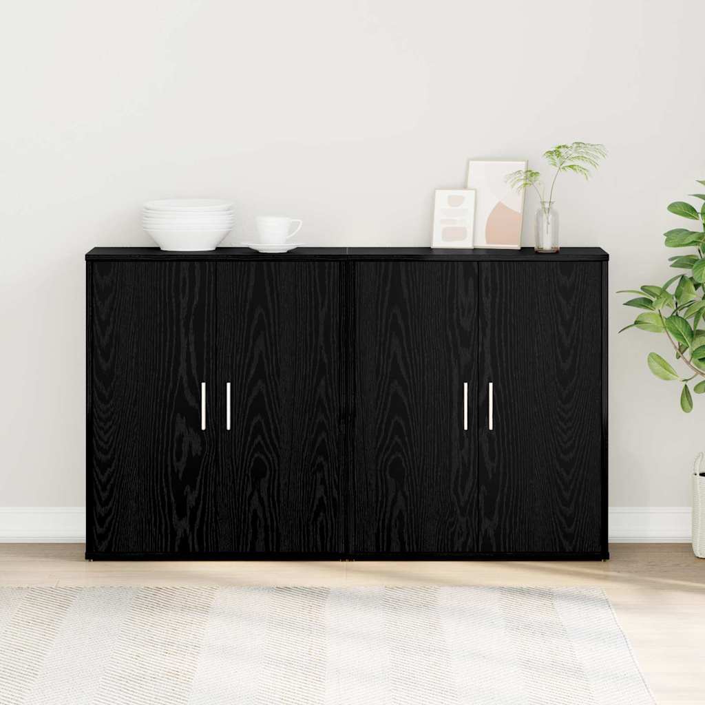 Sideboards 2 Pcs 60X31X70 Cm Engineered Wood