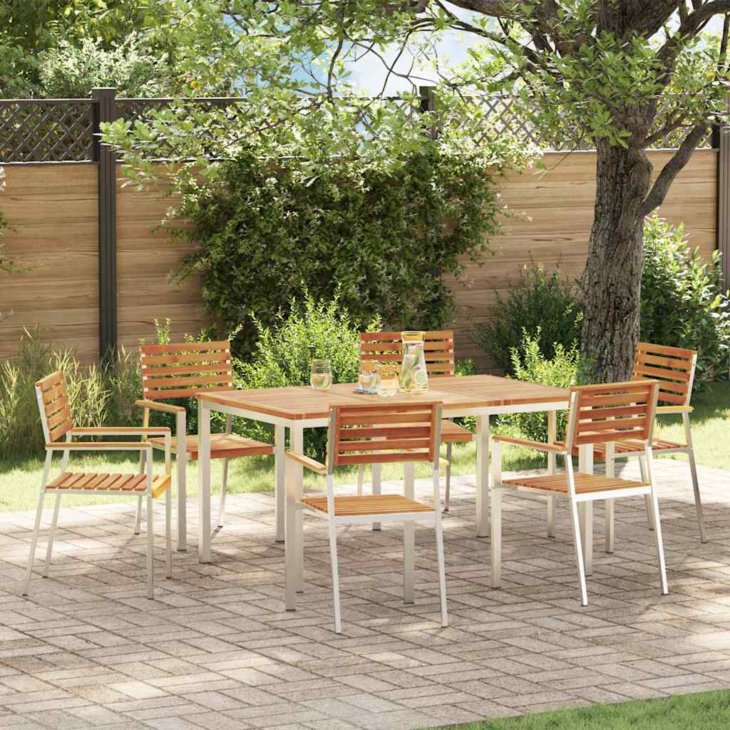 Garden Dining Set 5 Pcs Brown