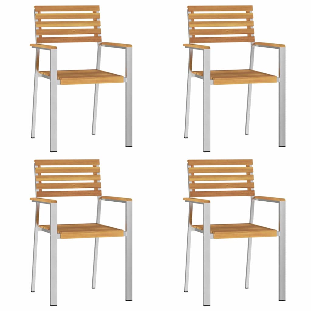 Garden Dining Set 5 Pcs Brown