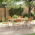 Garden Dining Set 5 Pcs Brown